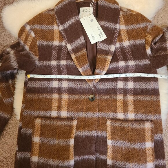EDC (Esprit) Recycled Plaid Wool Jacket - Medium NWT - Picture 11 of 11
